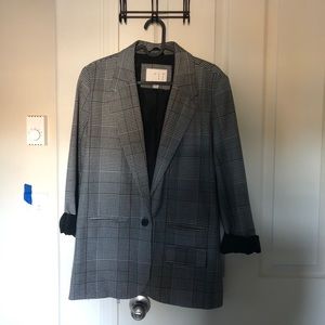 And Away Plaid Blazer